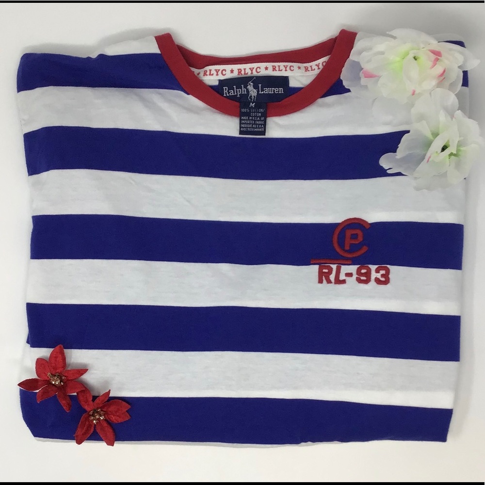 Vintage Polo Ralph Lauren White/Blue/Red Tshirt